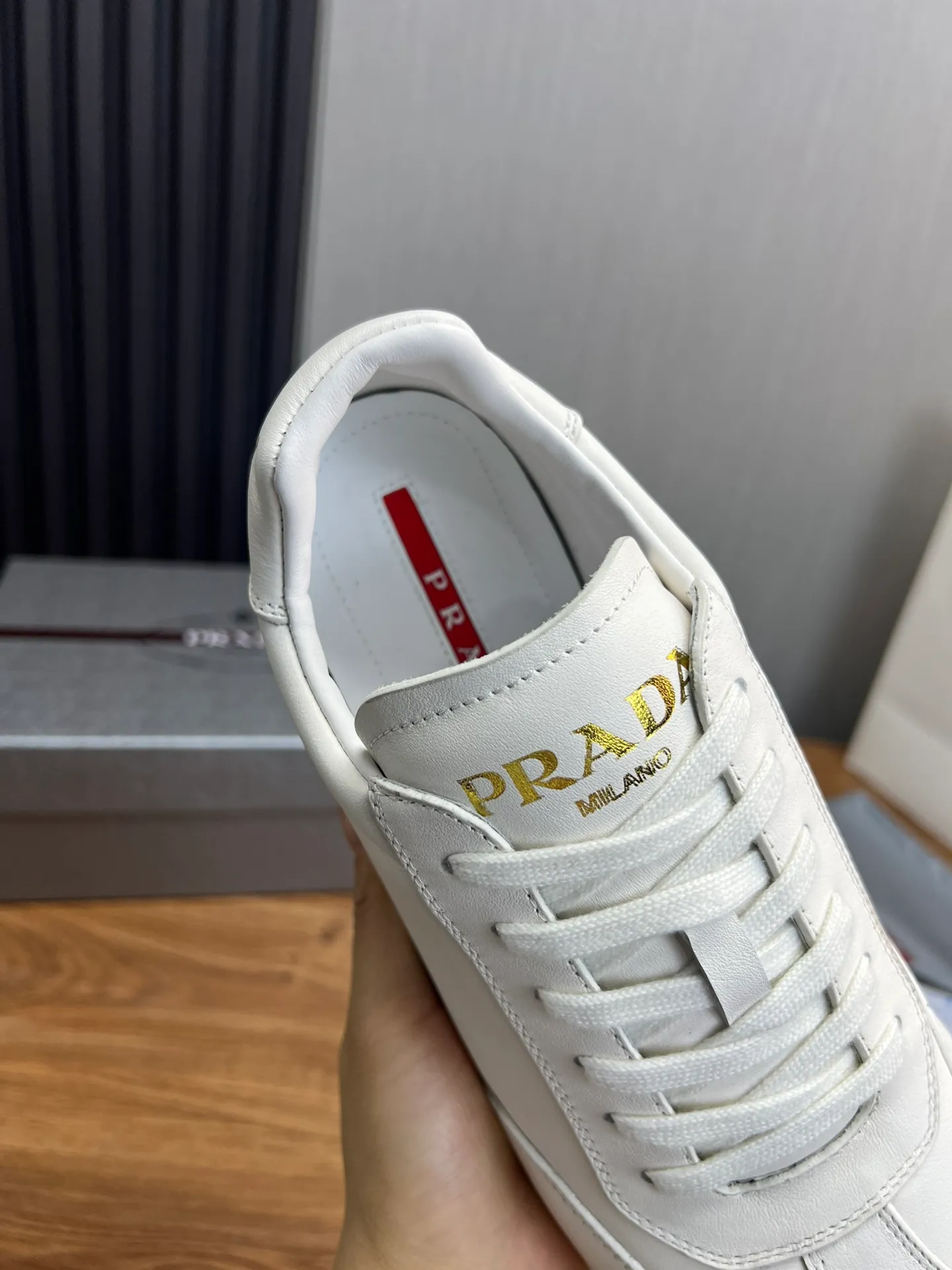 Men's shoes 💰520💰 [PRADA] Men's shoes are popular in the counter, official website is synchronized, 1 high-quality shipment ✔️Original cowhide spliced ​​with high-end waterproof cloth + cowhide lining, 1🆚1 replica, original sole, 38-45 (45 customized, non-refundable)